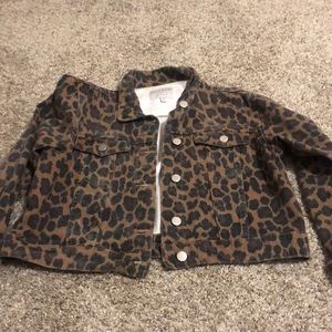 Cheetah print jacket.